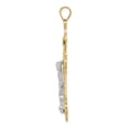 thumbnail image 4 of Auriga Fine Jewelry 10K Two-tone Gold INRI Crucifix Cross Pendant for Women (L-48mm, W-28mm), 4 of 6