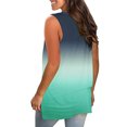 thumbnail image 4 of under $5 JINMGG Tank Tops for Women under $5,Women's Casual Printing V-Neck Gradient Sleeveness Tops Loose Vest Blouses Green L, 4 of 8