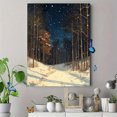 thumbnail image 4 of Qisvanset Framed Canvas Wall Art, 12x16 Inch Snowy Winter Forest Holiday Nature Wall Art, 4 of 5