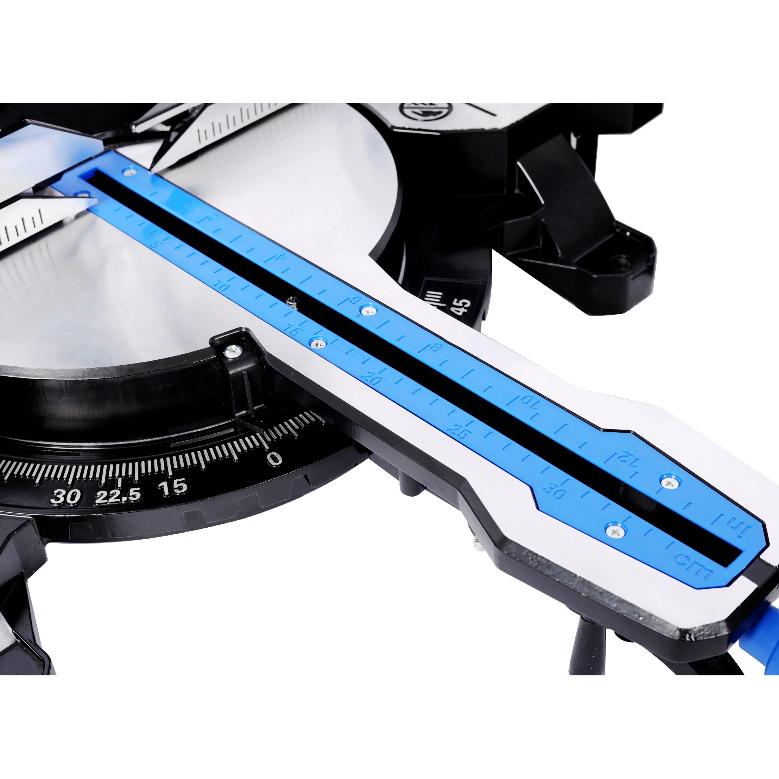LuckyNote 12-Inch Dual Bevel Sliding Miter Saw with Laser Guide, 80T Blade, 15A Motor, 4.2"x13" Cutting Capacity Black+Blue