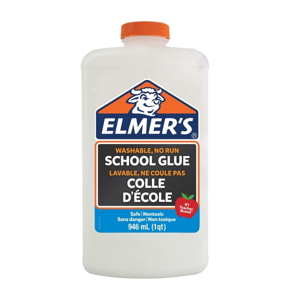 Colle d’école liquide Elmer’s, transparente, lavable, idéale pour faire de la glu (slime), 946 ml