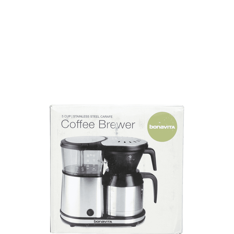 Free Shipping! Bonavita 5-Cup Stainless Steel Carafe Drip Coffee Maker  Brewer - Walmart.com - Walmart.com