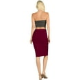 thumbnail image 2 of Womens High Waist Bodycon Fitted Midi Knee Pencil Skirt, 2 of 5