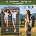 thumbnail image 3 of Aship 5.5" Thick Double Sleeping Pad, Inflatable Double Sleeping Mat Camping with Foot Pump & Pillow, 800 lbs Camping Mattress for Backpacking, Hiking, Traveling, Tent, 40D Nylon + TPU Coating, Green, 3 of 10