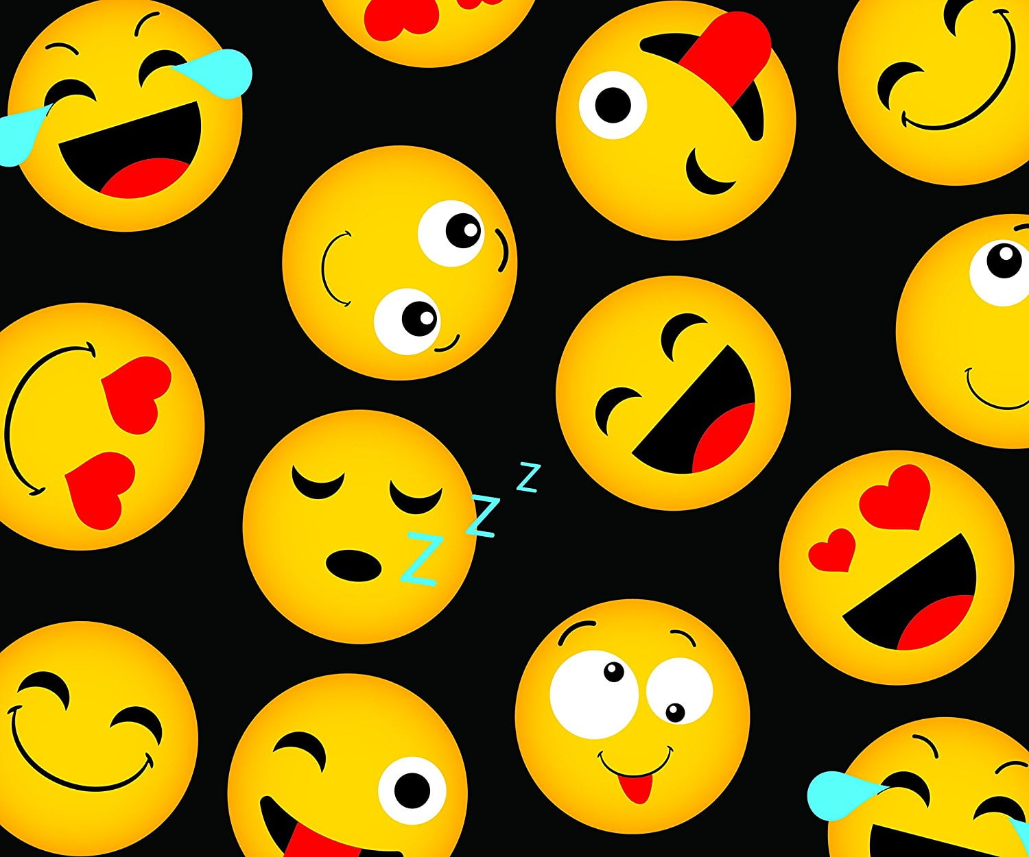 Fleece Emoji 50"x60" Throw Blanket, Emoji Blanket Emoticon Blanket By