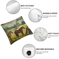 thumbnail image 6 of Decorative Pillow Cover Traditional Chinese Painting Horses Both Sides Pillowcases White 1 set of 2, various sizes, 6 of 7