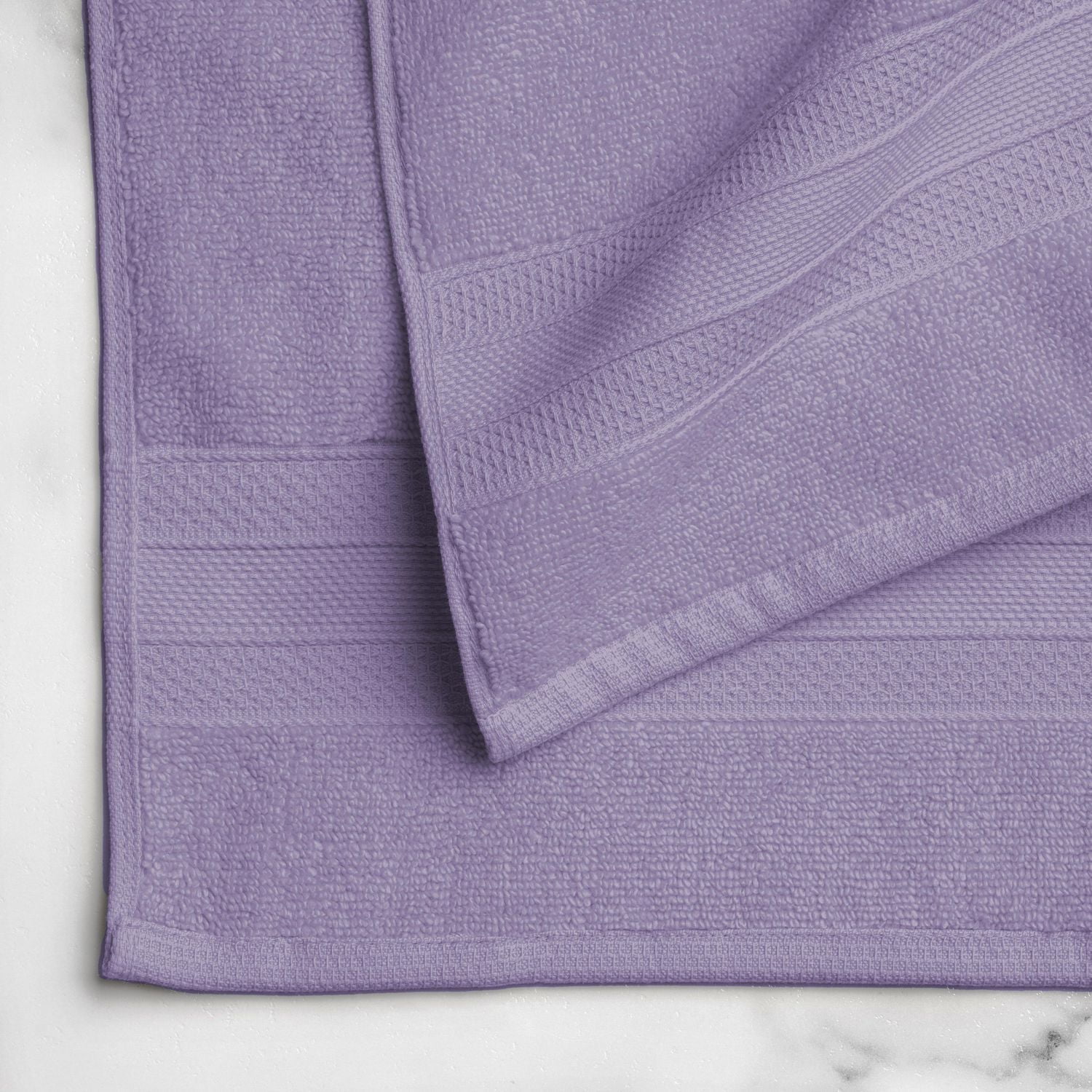 hometrends Solid Bath Towel 6-Piece Set, Purple, 2 30x54, Hand 16X28, Washcloth 13x13