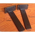 thumbnail image 2 of 8 Pack - 7 inch Black Hidden L Shelf Bracket (1/5 Inch Thicked) Iron Floating Shelf Brackets Rustic Industrial Metal Brackets for Shelf Support, 2 of 7