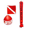 thumbnail image 1 of de Superficie de Buceo Regalo para Deportista Tubo de Señal con Bandera Rojo Macarena Boya de marcador de superficie, 1 of 8