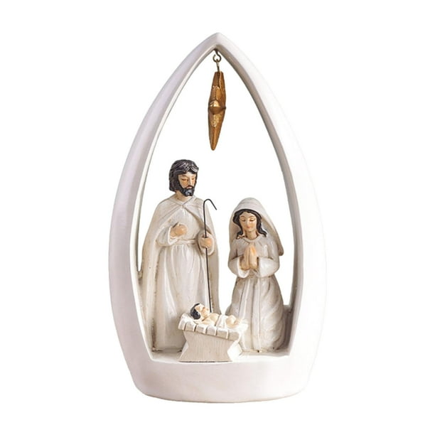 Shangren Nativity Scene Figurine Christmas Desktop Statue Religious