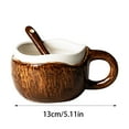thumbnail image 3 of Ceramic Coconut Shaped Mug For Coffee Milk Smoothie Breakfast And Afternoon Tea For Living Room And Bedroom Use, 3 of 6