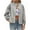 *Gray, variant on ClodeEU Women's Short Plush Buttoned Jacket,Long Sleeve Cropped Blazers Tops ,Fall Solid Color Jacket Black,Womens Plus XL