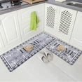 thumbnail image 5 of WannaToo Kitchen Mats 2Pcs, Anti Fatigue Kitchen Rugs and Mats, Non-slip Cushioned Floor Comfort Mat for Kitchen, Doorway, Sink, Laundry, 17"x27"+17"x47",Plaid Home, 5 of 8