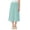 Green, variant on Kids Pleated Midi Skirts for Girls 3-13 Years, Summer Solid Casual Elastic Waist Uniform Skirt Teen Girls Flowy A-Line Swing Chiffon Long Skirts