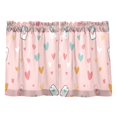 thumbnail image 7 of Yayeee Kitchen Curtains Tier Pair Light Filtering 27"x36" Rod Pocket Short Cafe Window Panel, Love in The Air, 7 of 7