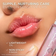 L'Oréal Paris Plump Ambition Hyaluron Lip Oil 24HR Care Lip Gloss with Hyaluronic Acid, Milky Nu, 0.16 fl oz