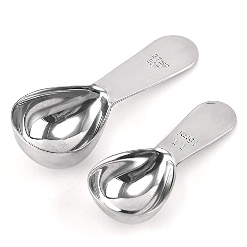 2 Size Stainless Steel Measuring Spoon Tea Baking Sugar Coffee Scoop Tablespoon 