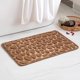 thumbnail image 5 of 40x60CM (Marrón) Alfombrilla de entrada Alfombrilla de baño Espuma viscoelástica hidrófila Diseño de guijarros Microfibra Antideslizante Suave Bañera de baño Cocina, 5 of 5