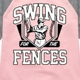 thumbnail image 3 of Instant Message - Swing For The Fences - Girls Shirt Tail Raglan, 3 of 5