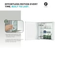 thumbnail image 6 of Bathroom Medicine Cabinet, Aluminum, Recessed/Surface Mount, 24" x 24", Right/Left Hinged, Mirrored Interior, 6 of 11