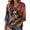 3-Hot Pink, variant on Women's Day of the Dead Shirt, Sugar Skull Floral Print V Neck 3/4 Sleeve Graphic T-Shirt Casual Mexican Style Top