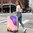 thumbnail image 5 of Stretch Luggage Cover XL(29-32in)– Elastic Travel Suitcase Protector with Handle Openings & Bottom Closure, Washable Polyester Spandex Suitcases Cover, Neon Light Print, 5 of 5