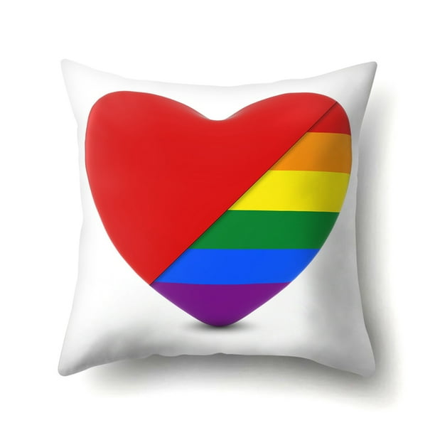 Leuchtend Gay Pride Rainbow Throw Pillow Covers Soft Cushion Cover For Living Room Sofa Couch Bed Seat Car Pillowcase Decoration Walmart Com Walmart Com