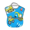 thumbnail image 2 of Bingfone Mess-Proof Baby Bib - Waterproof Bib For Baby Boy Or Girl With Food Catcher Pocket, Unisex-Cute Car Cartoon, 2 of 8