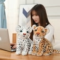 thumbnail image 5 of Michellecmm Snow Leopard Plush Toy Adorable Soft Stuffed Animal Cuddling Dolls for Christmas Holiday Birthday Home Decor, 5 of 8