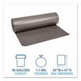 thumbnail image 2 of Boardwalk Low-Density Waste Can Liners 56 gal Gray 100/Carton H8647SGKR01, 2 of 2