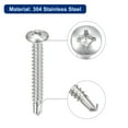thumbnail image 4 of Uxcell #12 x 1-1/2" Self Drilling Screws, 50 Pack Phillips Pan Head Self Tapping Screws, 4 of 5