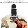 thumbnail image 4 of Square 2Pack PU Leather Cartoon Dinosaur Cruise Luggage Tag with Privacy Cover and Name ID Tag for Travel Handbags Backpacks Luggage Tags, 4 of 6
