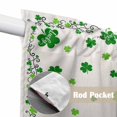 thumbnail image 2 of Clover Kitchen Window Curtains, Swag Curtains Valance for Bedroom Living Room Bathroom, Happy St. Patrick's Day Retro Green Shamrocks Rod Pocket Window Treatment Curtain Block Drapes 2 Panels 36"x63", 2 of 9