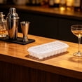 thumbnail image 4 of Effortless Release Ice Tray Tray with Lid | Fast Freezing Ice Tray Mold | Stackable Ice Tray for Home Kitchen, Party, Picnic, Bar | Plastic Ice Tray Maker with Lid, Large, 4 of 6