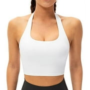 Plus Size Sports Bra Breathable Workout Bra for Gym Womens Halter Sports Bra Yoga Bralette Crop Bras Top
