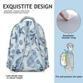 thumbnail image 5 of Cute Seashell Student Backpack Waterproof Durable School Bag with Tropical Nautical Spiral Seashell and Starfish Print, Adjustable Straps, Breathable Padding, Large Capacity for School and Beach, 5 of 5