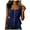 Navy, variant on Mnuaqn Women Button Front Tank Tops Sleeveless Square Neck Ruffle Strap Blouses Summer Cute Casual Peplum Tunic Shirts (Black, L)