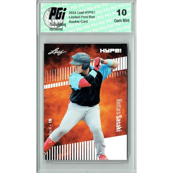 Rintaro Sasaki 2024 Leaf Hype #154 Only 5000 Made Rookie Card PGI 10