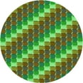 thumbnail image 1 of Ahgly Company Indoor Round Patterned Antique Bronze Green Area Rugs, 3' Round, 1 of 6