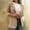 Khaki, variant on Plus Size Long Sleeve Suit Jacket for Women Open Front Cardigan Coat Work Office Blazer Jacket with Pockets Office Business Jackets