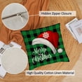 thumbnail image 2 of Christmas Pillow Covers 16x16 Set of 4 Red Green Xmas Decorative Throw Pillows Christmas Tree Deer Santa Pillow Cases Home Outdoor Sofa Couch Cushion Covers for Christmas Decorations (16 by 16), 2 of 6