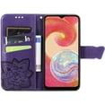 thumbnail image 5 of Wallet Phone Case for Samsung Galaxy A04e,3D Butterfly Pattern PU Leather Flip Kickstand Case with Magnetic Clasp and Cash Card Slots Holster for Galaxy A04e, HZD Purple, 5 of 18