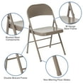 thumbnail image 4 of Flash Furniture 4 Pack HERCULES Series Double Braced Gray Metal Folding Chair, 4 of 14