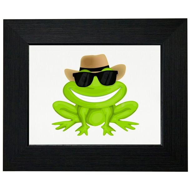 Cowboy Frog With Cool Sunglasses Froggy Framed Print Poster Wall Or Desk Mount Options Walmart Com Walmart Com