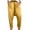 Yellow, variant on Women's Casual Lantern Trousers Tapered Harem Pants Loose Fit Style Flax Ankle Trousers Baggy Slacks with Pocket Blue M
