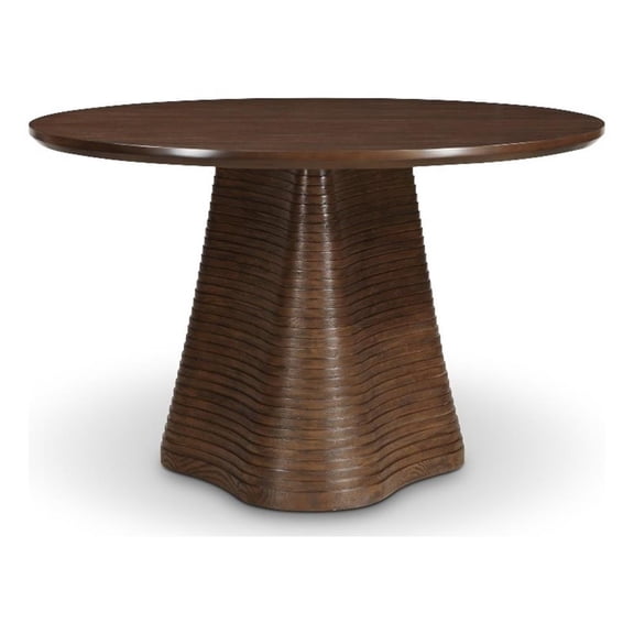 Meridian Furniture Bernada Brown Wood and Oak Veneer Dining Table