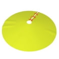 thumbnail image 2 of Kll 48" Christmas Tree Skirt Yellow Xmas Tree Skirts Mat For New Year Xmas Holiday Party Indoor Outdoor Home Decoration, 2 of 9