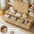 thumbnail image 6 of Homfa 10 Cubes Kids Toy Storage Organizer, 4 Drawers Kids Bookcase and Bookshelf with Doors & Adjustable Shelves for Playroom Kids Room, Natural Color, 6 of 8