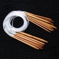 thumbnail image 3 of Opolski 18Sizes 40/60/80/100/120cm Tube Circular Carbonized Bamboo Knitting Needle Set, 3 of 7