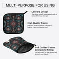 thumbnail image 4 of 2 PCS Oven Baking Gloves Set Heat Resistant Oven Mitt & Pot Holder Set Cooking Mitts Kitchen Home Supplies Vibrant Colors Pattern, 4 of 5